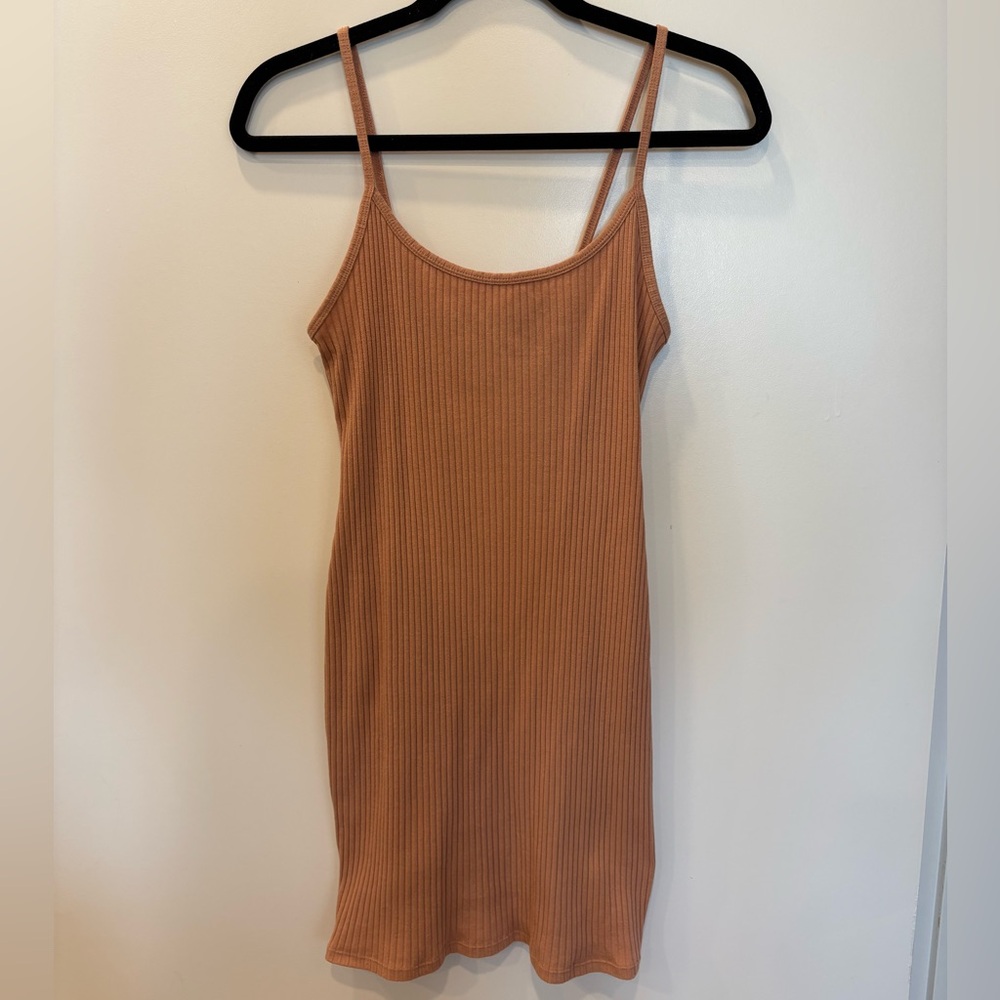 Wild Fable Camel Ribbed Dress
